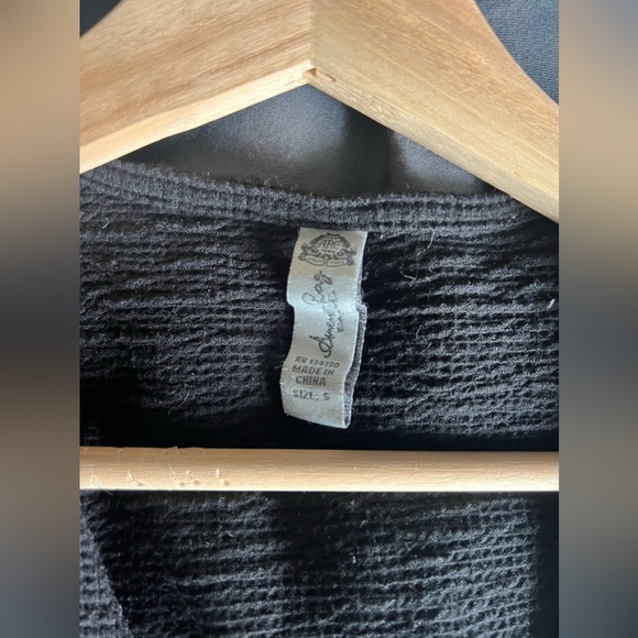 Juniors Ruffle Flounce Short-Sleeve V-Neck Stretch Blouse Top Black Size Small S - Picture 7 of 16